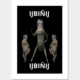 ijbiñij wolf dancing meme 3d animation group Posters and Art